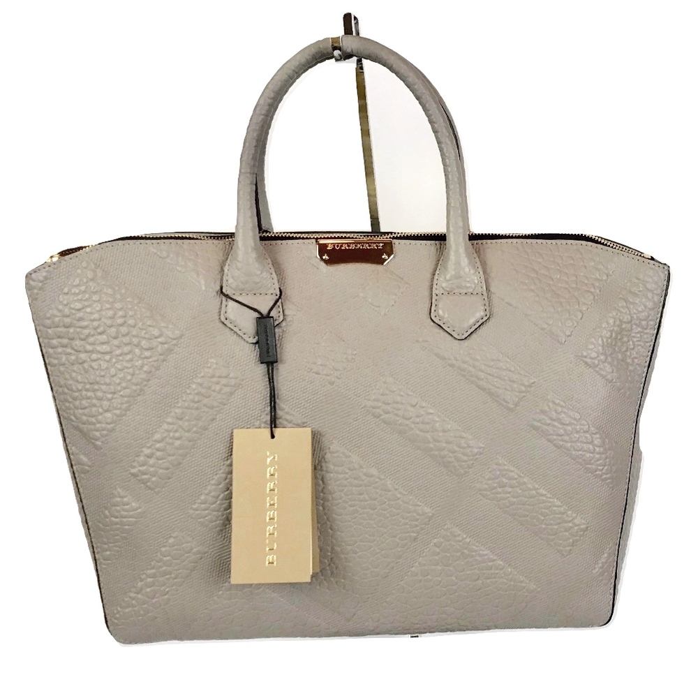Burberry Dewsbury SG Grainy Check Tote, Crossbody